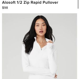 ALO PINK half zip